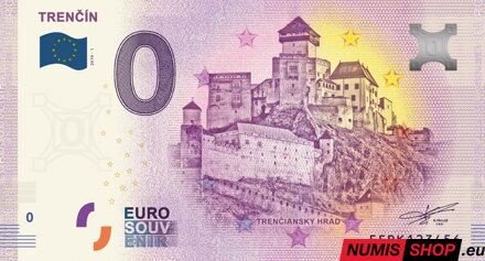 Slovensko - 0 euro souvenir - Trenčín (opravený, s dlhým í)