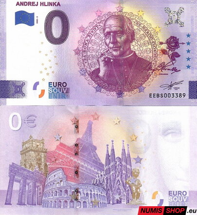 Slovensko - 0 euro souvenir - Andrej Hlinka