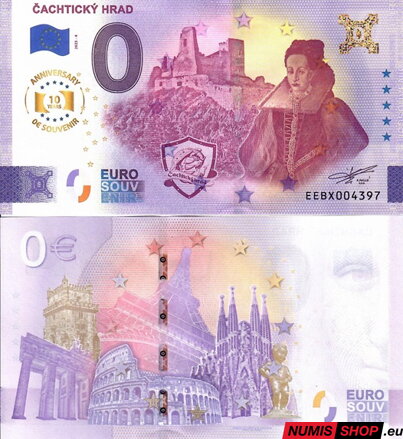 Slovensko - 0 euro souvenir - Čachtický hrad 2025 - anniversary