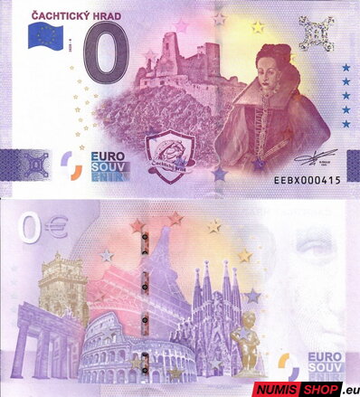 Slovensko - 0 euro souvenir - Čachtický hrad 2025