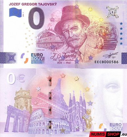 Slovensko - 0 euro souvenir - Jozef Gregor Tajovský