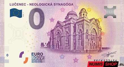 Slovensko - 0 euro souvenir - Lučenec - Neologická synagóga