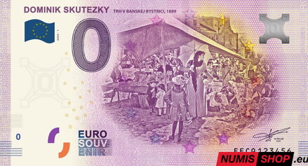 Slovensko - 0 euro souvenir -  Dominik Skutezký - Trh v Banskej Bystrici