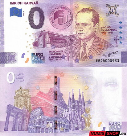 Slovensko - 0 euro souvenir - Imrich Karvaš