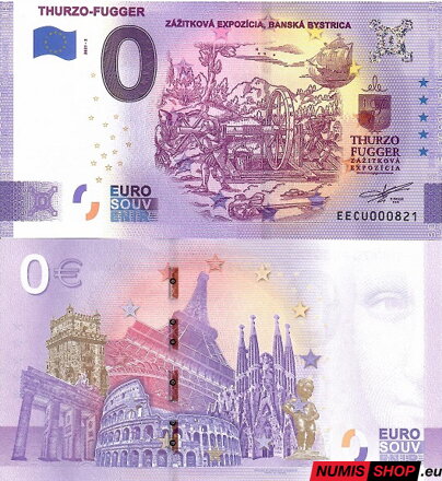 Slovensko - 0 euro souvenir - Thurzko-Fugger - Zážitková expozícia B. Bystrica - anniversary