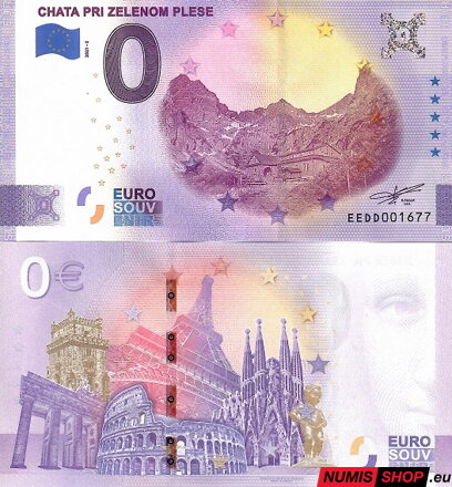 Slovensko - 0 euro souvenir - Chata pri Zelenom plese - anniversary