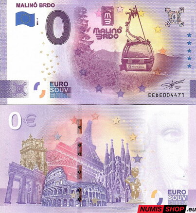 Slovensko - 0 euro souvenir - Malinô Brdo - anniversary