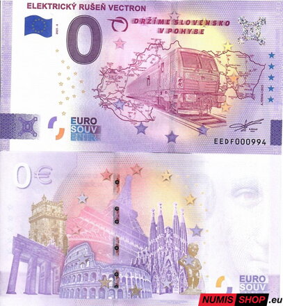 Slovensko - 0 euro souvenir - Elektrický rušeň Vectron