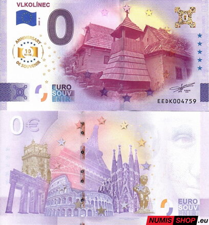 Slovensko - 0 euro souvenir - Vlkolínec 2025 - anniversary