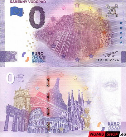 Slovensko - 0 euro souvenir - Kamenný vodopád