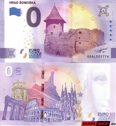 Slovensko - 0 euro souvenir - Hrad Šomoška - anniversary