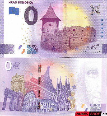 Slovensko - 0 euro souvenir - Hrad Šomoška