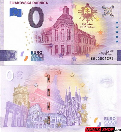 Slovensko - 0 euro souvenir - Fiľakovská radnica