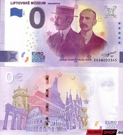 Slovensko - 0 euro souvenir - Liptovské múzeum - zakladatelia