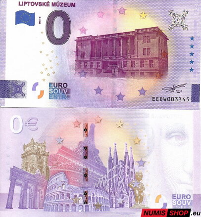 Slovensko - 0 euro souvenir - Liptovské múzeum