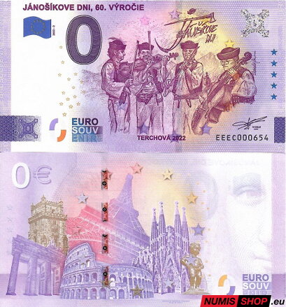 Slovensko - 0 euro souvenir - Jánošíkove dni - 60. výročie