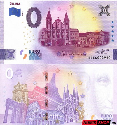 Slovensko - 0 euro souvenir - Žilina - Mariánske námestie