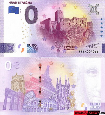 Slovensko - 0 euro souvenir - Hrad Strečno 2024