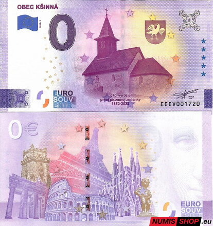 Slovensko - 0 euro souvenir - Obec Kšinná