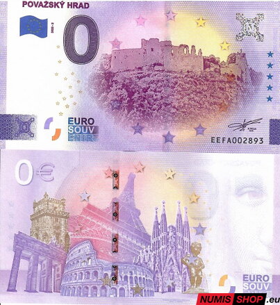 Slovensko - 0 euro souvenir - Považský hrad