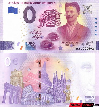 Slovensko - 0 euro souvenir - Atkáryho Kremnické krumple