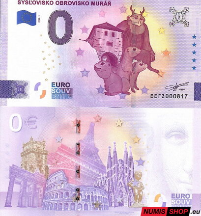 Slovensko - 0 euro souvenir - Sysľovisko Obrovisko Muráň