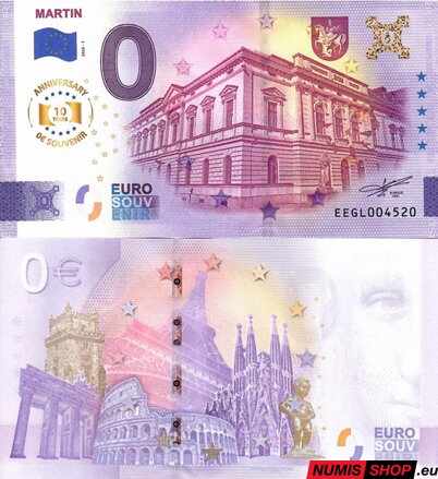 Slovensko - 0 euro souvenir - Martin - anniversary