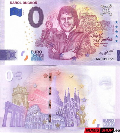 Slovensko - 0 euro souvenir - Karol Duchoň 