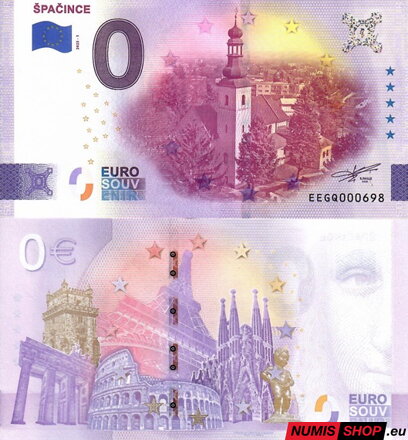 Slovensko - 0 euro souvenir - Špačince