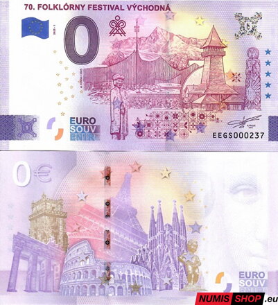 Slovensko - 0 euro souvenir - Folklórny festival Východná