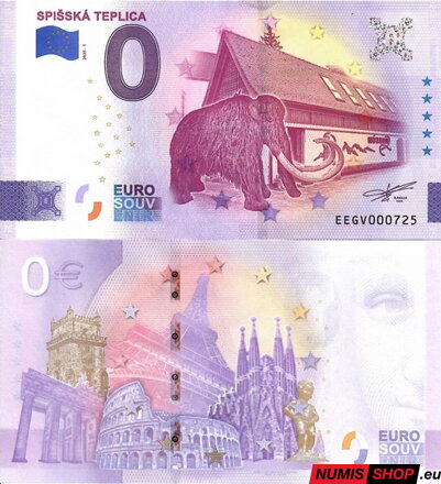 Slovensko - 0 euro souvenir - Spišská Teplica