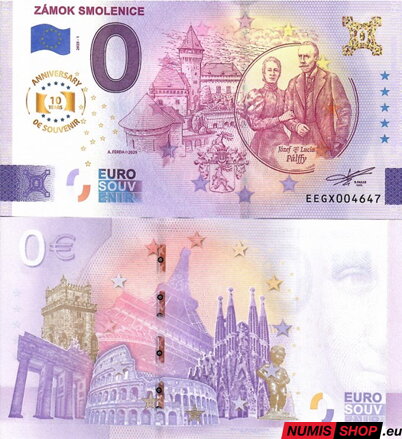 Slovensko - 0 euro souvenir - Zámok Smolenice - anniversary