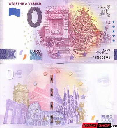 Slovensko - 0 euro souvenir - Šťastné a veselé 2024
