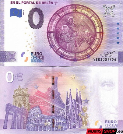 Španielsko - 0 euro souvenir - En el Portal de Belén