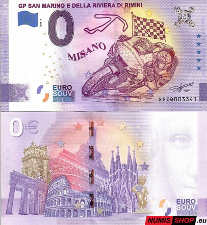 Taliansko - 0 euro souvenir - GP San Marino e Della Riviera di Rimini - Misano - Anniversary