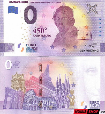 Taliansko - 0 euro souvenir - Caravaggio