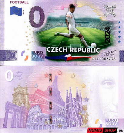 Taliansko - 0 euro souvenir - Football - Czech republic - COLOR