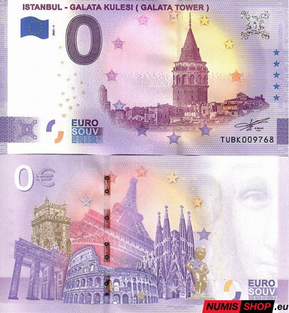 Turecko - 0 euro souvenir - Istanbul - Galata Tower