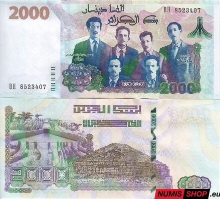 Alžírsko - 2000 dinars - 2020 - commemorative - UNC