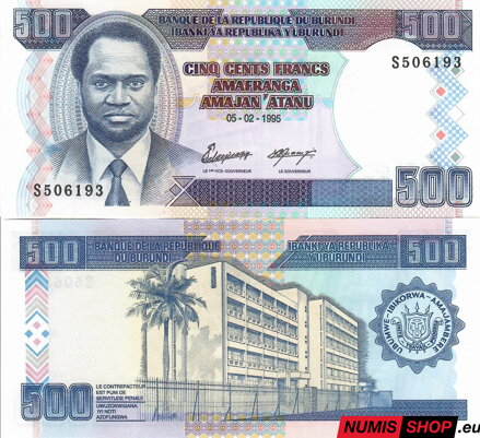 Burundi - 500 francs - 1995 - UNC