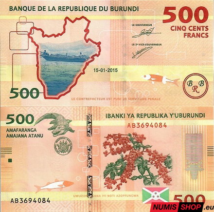 Burundi - 500 francs - 2015 - UNC