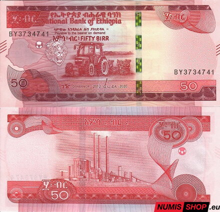Etiópia - 50 birr - 2020 - UNC