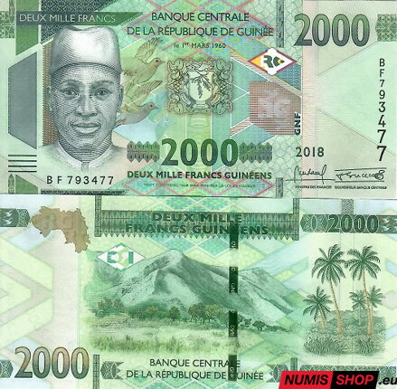 Guinea - 2000 francs - 2018 - UNC