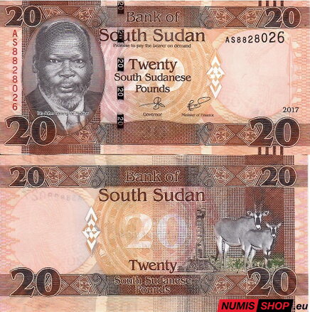 Južný Sudán - 20 pounds - 2017 - UNC