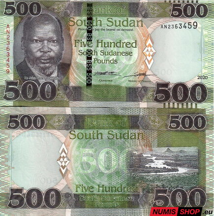 Južný Sudán - 500 pounds - 2020 - UNC