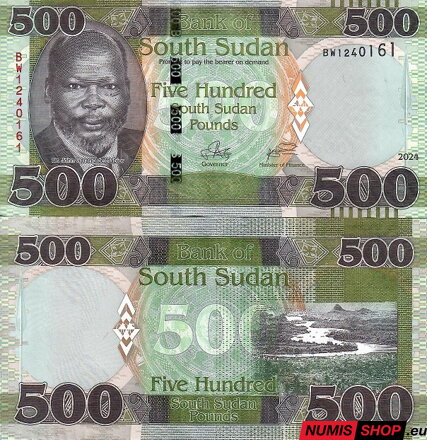 Južný Sudán - 500 pounds - 2024 - UNC