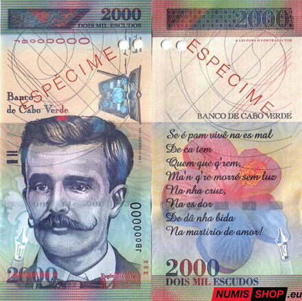 Kapverdy - 2000 escudos specimen - 1999 - UNC