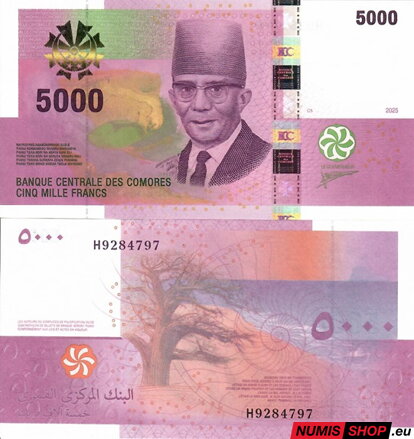 Komory - 5000 francs - 2025 - UNC