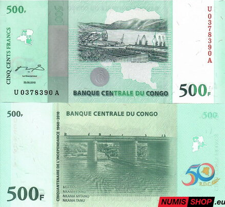 Kongo - 500 frankov - 2010 - UNC