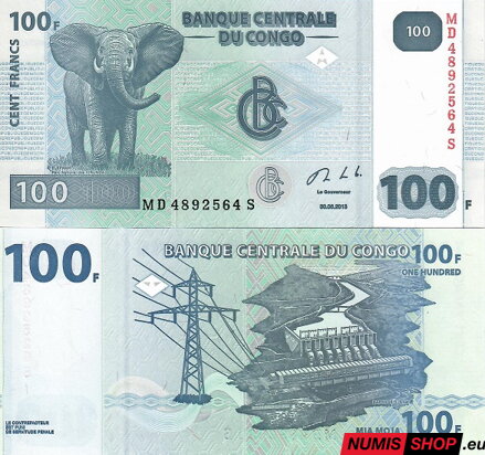 Kongo - 100 frankov - 2013 - UNC